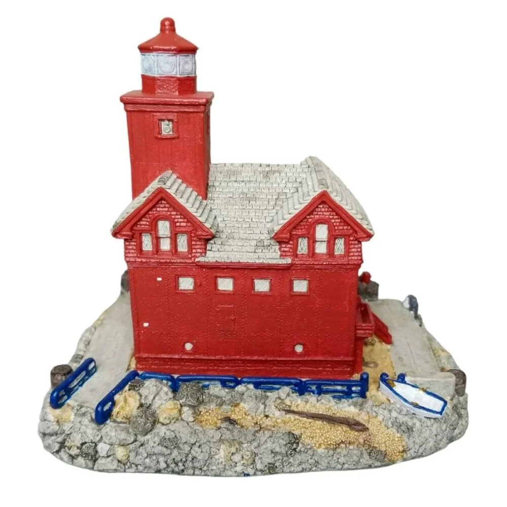 Harbour Lights Holland Harbor MI Big Red HL 142 1993 1461/5500 COA ID Card Light